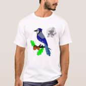 Blue Jay Bird T-shirt (Voorkant)