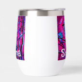 Blue Jay Bird Tree Branch Pink Personalized  (Links)