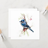 Blue Jay Bird Waterverf