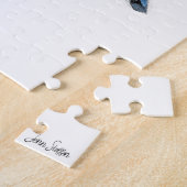 Blue Jay Bird Waterverf Art Jigzaag Puzzle Legpuzzel (Zijkant)