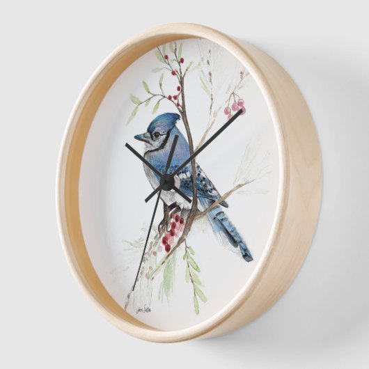 Blue Jay Bird Waterverf Wall Décor (Hoek)
