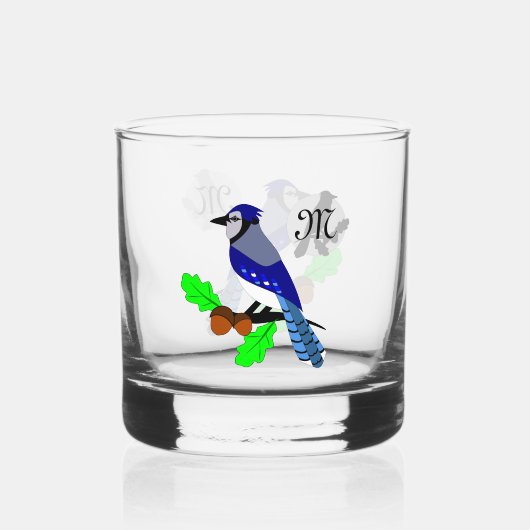 Blue Jay Bird Whisky Glas (Voorkant)