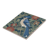 Blue jay Bird William Morris stijl Left BlueJay Tegeltje (Zijkant)