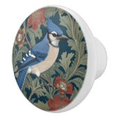 Blue jay Bird William Morris stijl Right BlueJay Keramische Knop (Rechts)