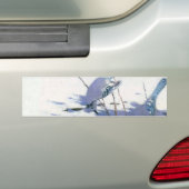 Blue Jay Birds in een winterlandschap Bumpersticker (Op auto)
