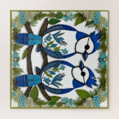 Blue Jay Birds Paper Art Legpuzzel (Horizontaal)