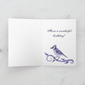 Blue Jay Birthday Card Kaart (Binnen)