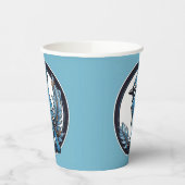 Blue Jay Blue Bird Blue Papieren Bekers (Links)