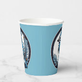 Blue Jay Blue Bird Blue Papieren Bekers (Rechts)
