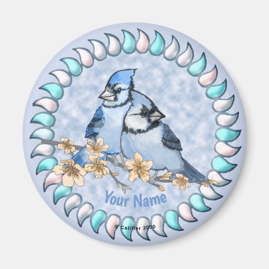 Blue Jay Branch Magneet (Voorkant)