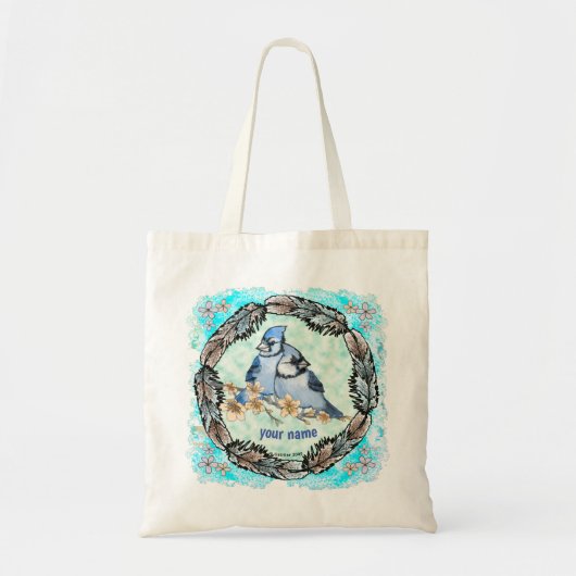 Blue Jay Branch Tote Tas (Voorkant)
