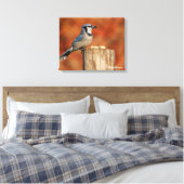 Blue Jay Canvas Afdruk (Insitu (Slaapkamer))