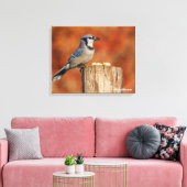 Blue Jay Canvas Afdruk (Insitu (Woonkamer))