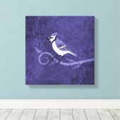 Blue Jay Canvas afdrukken (Insitu (Houten vloer))
