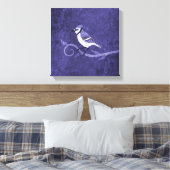 Blue Jay Canvas afdrukken (Insitu (Slaapkamer))