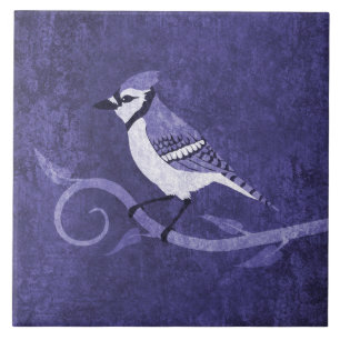 Blue Jay Ceramic Tile Tegeltje