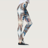 Blue Jay Cherry Blossoms waterverf Leggings (Rechts)