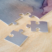 Blue Jay Cherry Blossoms waterverf Legpuzzel (Zijkant)