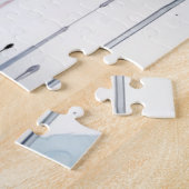 Blue Jay Cherry Blossoms waterverf Legpuzzel (Zijkant)