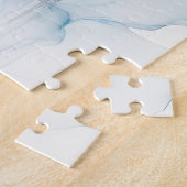 Blue Jay Cherry Blossoms waterverf Legpuzzel (Zijkant)