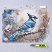 Blue Jay Cherry Blossoms waterverf Tissuepapier (Craft)