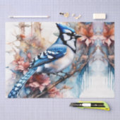 Blue Jay Cherry Blossoms waterverf Tissuepapier (Craft)