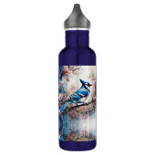 Blue Jay Cherry Blossoms waterverf Waterfles (Links)