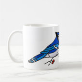 Blue Jay Digital Glas in lood Suncatcher Mok (Links)