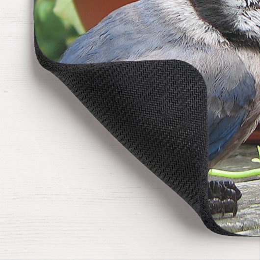 Blue Jay en Flowers Muismat (Hoek)