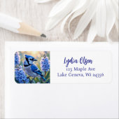  Blue Jay en Lilacs gepersonaliseerd Etiket (Insitu)