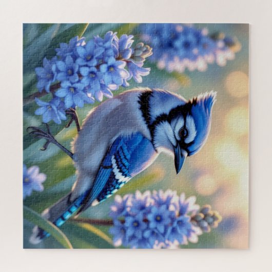 Blue Jay en Lilacs Legpuzzel (Horizontaal)