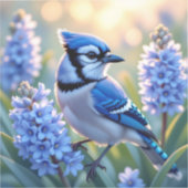Blue Jay en Lilacs Sticker (Voorkant)