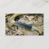 Blue Jay Feather Coördinating Items Visitekaartje (Achterkant)