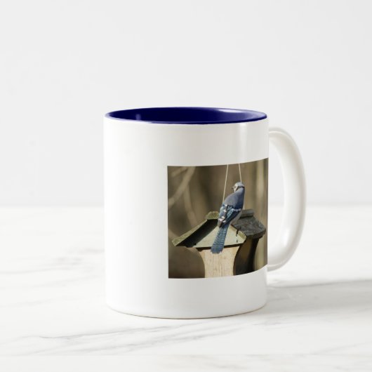 Blue Jay Feathers Mok (Voorkant rechts)