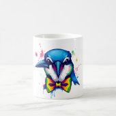 Blue Jay Head Bow Stropdas T-shirt Koffiemok (Center)