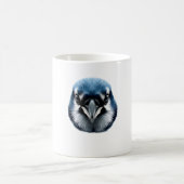 Blue Jay Head T-shirt - Realistisch vogelontwerp Koffiemok (Center)