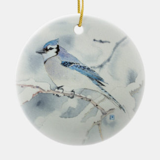 Blue Jay Holiday Ornament