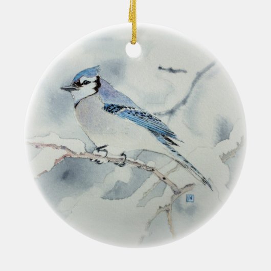 Blue Jay Holiday Ornament (Achterkant)