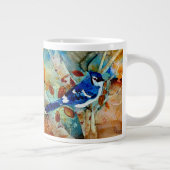 Blue Jay in de boom Grote Koffiekop (Rechts)