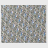 Blue Jay in een Snowstorm Cadeaupapier (Vlak)