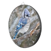 Blue Jay in een Snowstorm Dartbord (Voorkant Rechts)