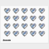 Blue Jay in een Snowstorm Hart Sticker (Vel)