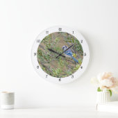 Blue Jay in Southern Wax Myrtle Wall Clock Grote Klok (Huis)
