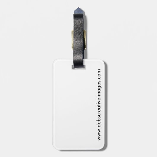 Blue Jay in Winter Bagagelabel (Achterkant verticaal)