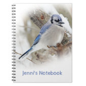 Blue Jay in Winter Snow Notitieboek (Voorkant)