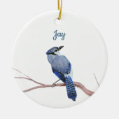 Blue Jay Keramisch Ornament (Voorkant)