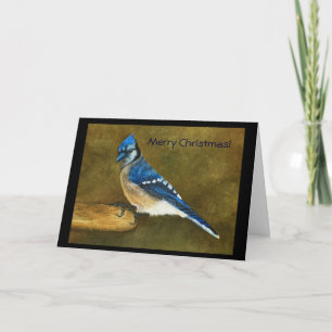 Blue Jay-kerstkaart Feestdagen Kaart