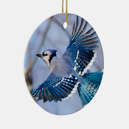 Blue Jay Kerstversiering Keramisch Ornament (Rechts)