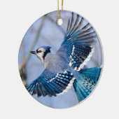 Blue Jay Kerstversiering Keramisch Ornament (Links)