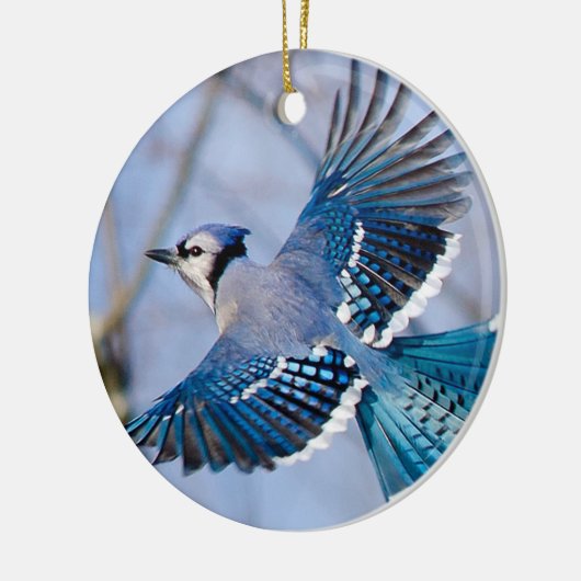 Blue Jay Kerstversiering Keramisch Ornament (Links)